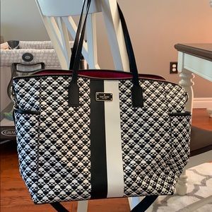 Kate Spade black and white tote diaper bag